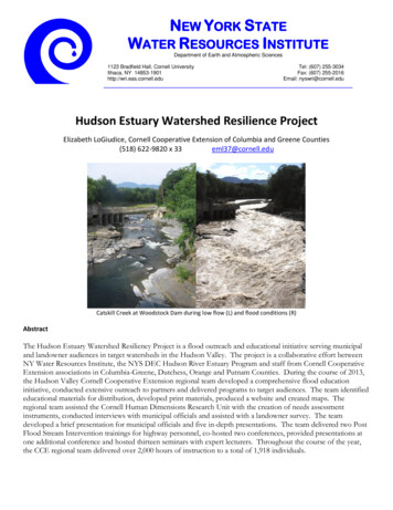 Hudson Estuary Watershed Resilience Project - Cornell University