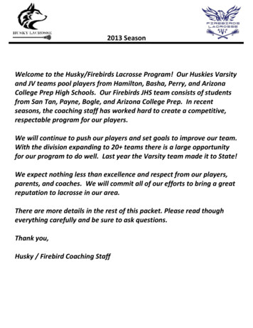 Welcome To The Husky/Firebirds Lacrosse Program! Our .