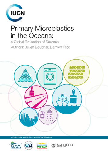 Primary Microplastics In The Oceans