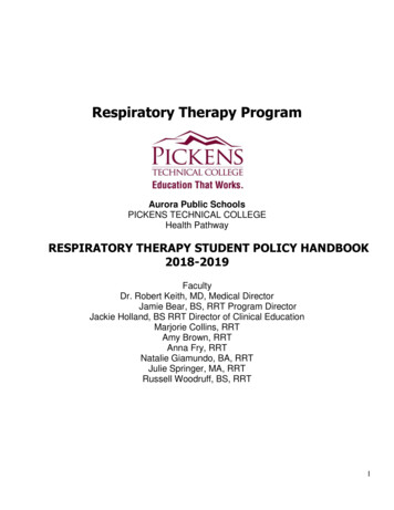 Respiratory Therapy Program - Pickens Tech