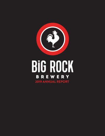 2019 Annual Report - Craft Beer Big Rock Brewery