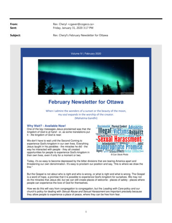 February Newsletter For Ottawa - Presbyterian
