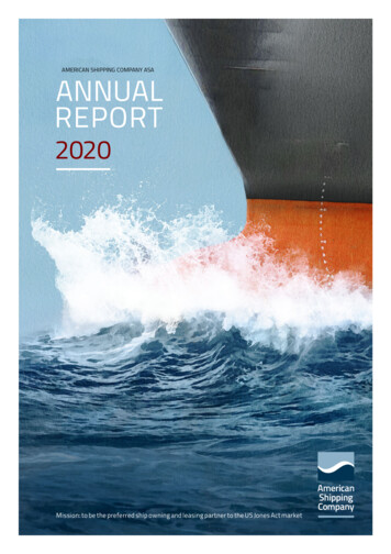 American Shipping Company Asa Annual Repor T 2 020