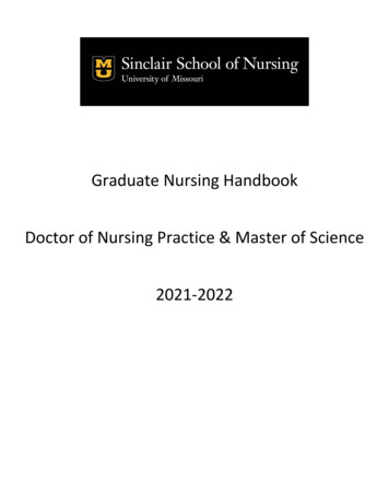 2021-2022 Master Of Science And Doctor Of Nursing Practice .