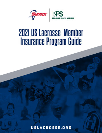 2021 US Lacrosse Member Insurance Program Guide