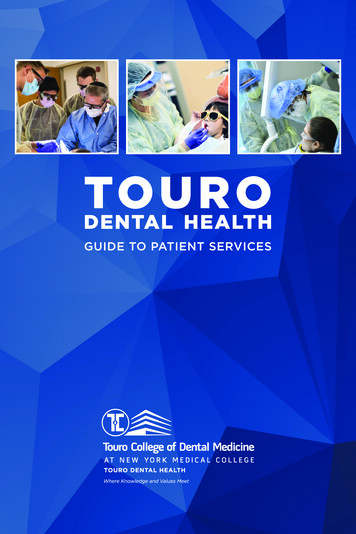 Table Of Contents - Touro College Of Dental Medicine