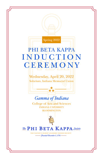 Phi Beta Kappa Induction Ceremony
