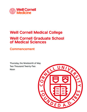Weill Cornell Medical College Weill Cornell Graduate School Of Medical .