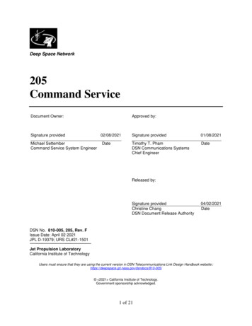 205 Command Service - NASA