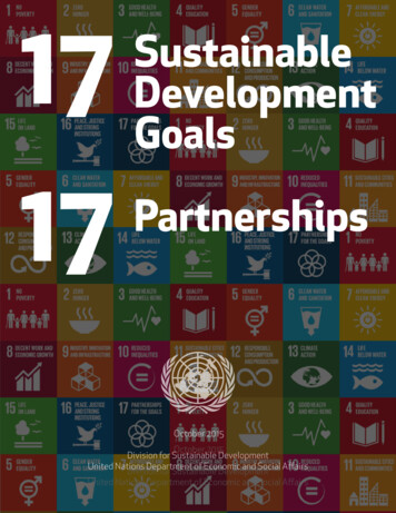 17 Sustainable Development Goals 17 Partnerships