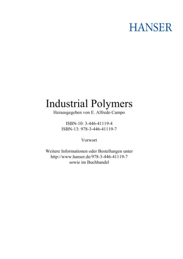 Industrial Polymers - Bücher.de