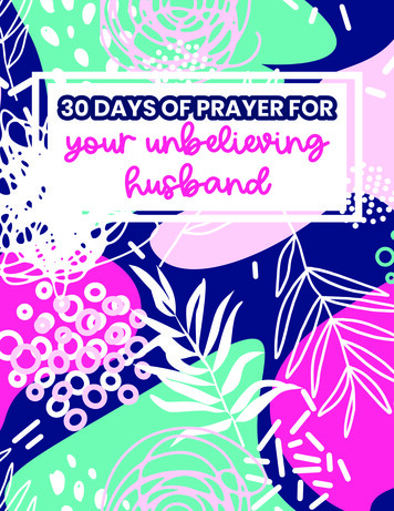 30 DAYS OF PRAYER UNBELIEVING HUSBAND - Sarah Titus