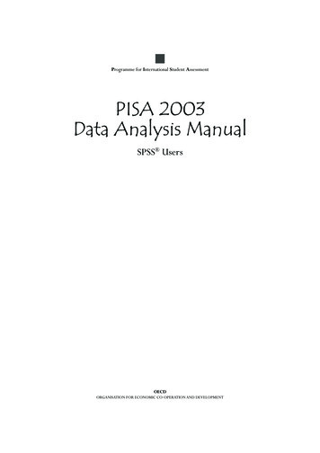 PISA 2003 Data Analysis Manual - OECD