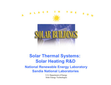 Solar Thermal Systems: Solar Heating R&D