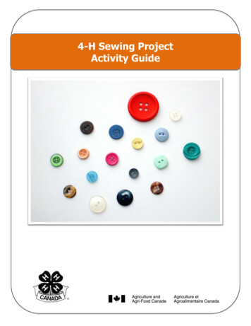 4-H Sewing Project Activity Guide - Prince Edward Island