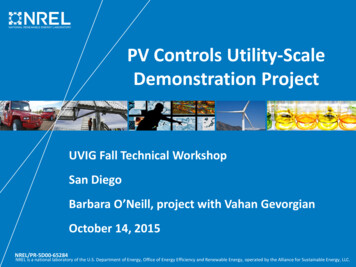 PV Controls Utility-Scale Demonstration Project - NREL
