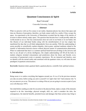 Quantum Consciousness & Spirit - Concordia University
