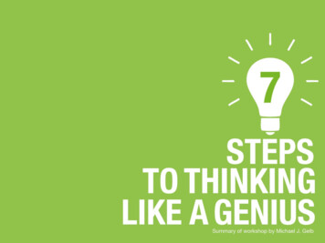 7 Steps To Thinking Like A Genius - O.b5z 