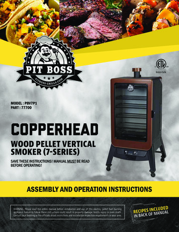 MODEL : PBV7P1 COPPERHEAD - Pit Boss Grills