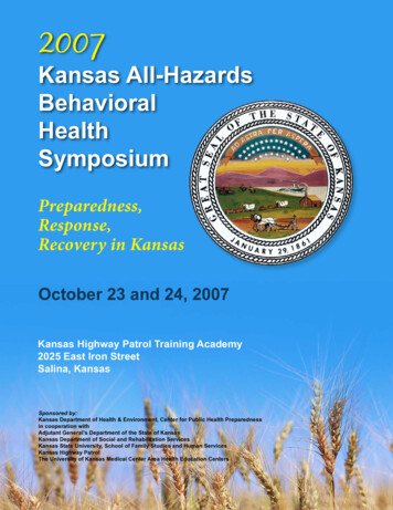 Preparedness, Response, Recovery In Kansas - Kansas State University