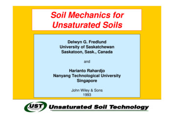 Soil Mechanics For Unsaturated Soils