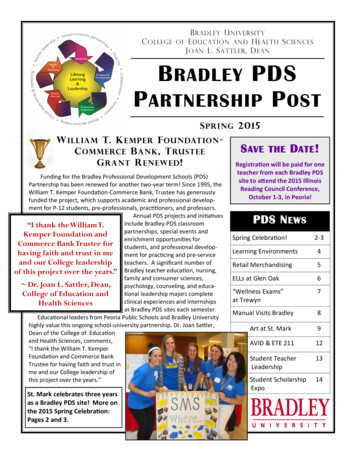 Bradley University College Education Ealth Ciences J L. S Bradley Pds .