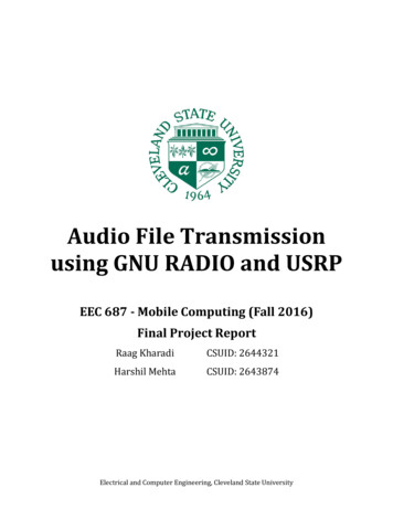Audio File Transmission Using GNU RADIO And USRP