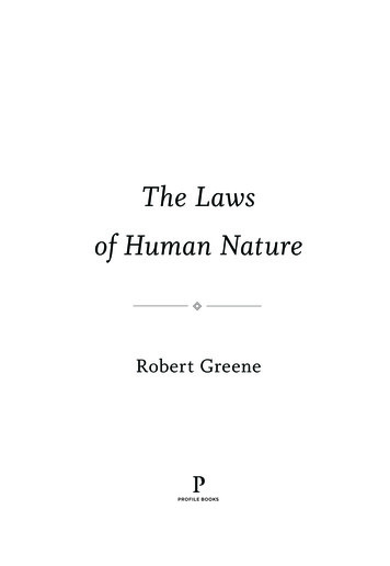 The Laws Of Human Nature - Home - Profile Books