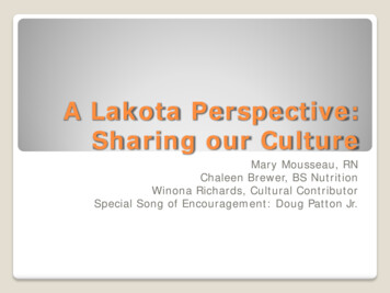 A Lakota Perspective: Sharing Our Culture