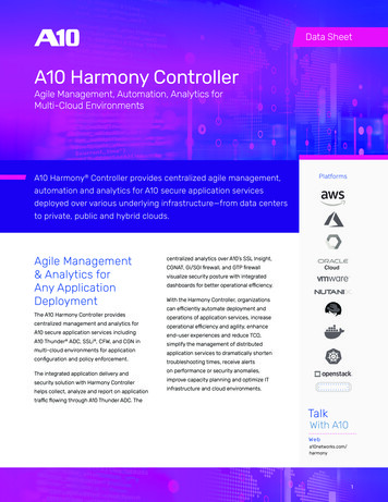 A10 Harmony Controller - A10 Networks