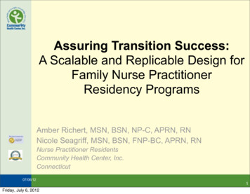 Assuring Transition Success: Design For Family Nurse Practitioner