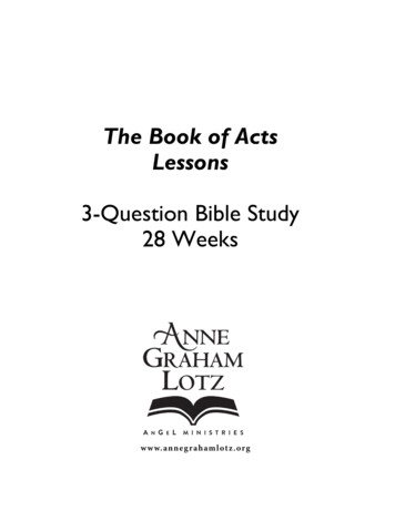 The Book Of Acts Lessons - Anne Graham Lotz