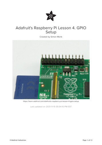 Adafruit's Raspberry Pi Lesson 4. GPIO Setup