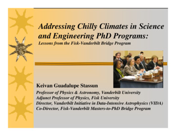 Addressing Chilly Climates In Science And Engineering PhD Programs