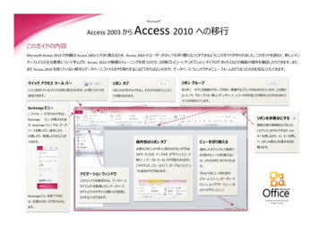 Microsoft Access 2003 Access 2010 - 