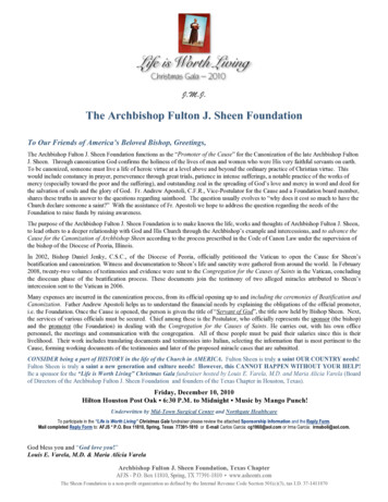 The Archbishop Fulton J. Sheen Foundation
