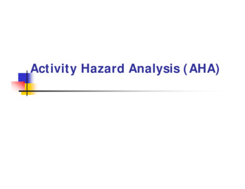 Activity Hazard Analysis (AHA) - OSHAcademy