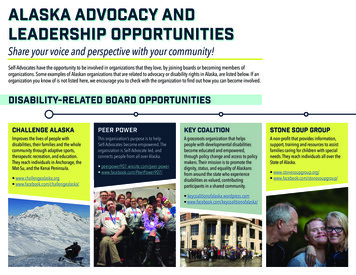 Alaska Advocacy And Leadership Opportunities