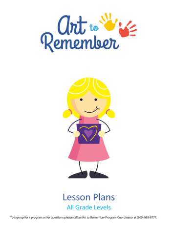 Lesson Plans - Art To Remember