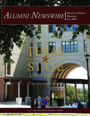 Alumni Newswire P S - Texas State University
