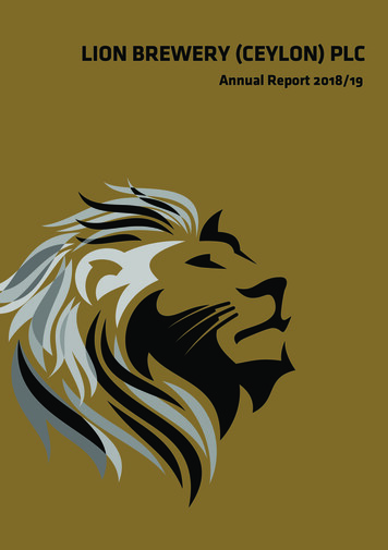 Annual Report 2018-19 - Lion Beer