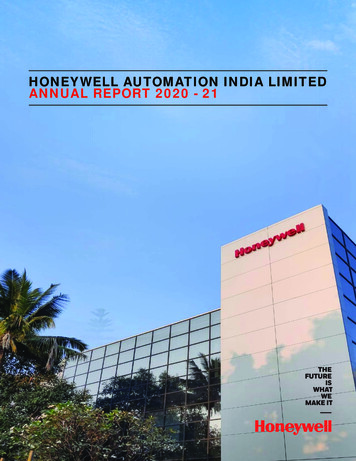 Annual Report 2020-21 - Honeywell