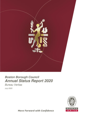 Boston Borough Council Annual Status Report 2020