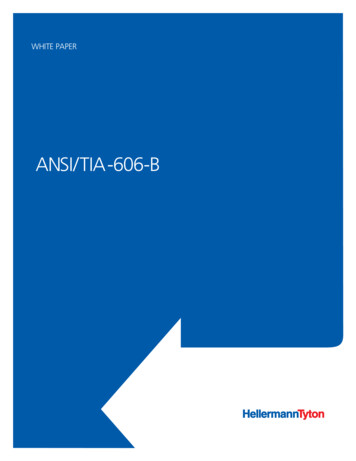 ANSI/TIA-606-B - AnD Cable Products