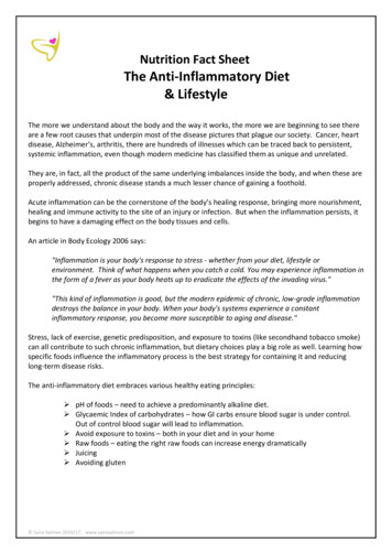 Nutrition Fact Sheet The Anti-Inflammatory Diet & Lifestyle