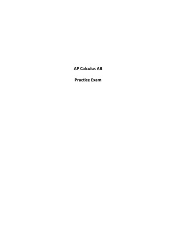 AP Calculus Practice Exam And Solutions - Derekowens 