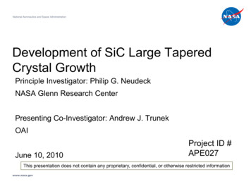 Development Of SiC Large Tapered Crystal Growth