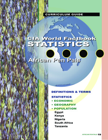 CIA World Factbook STATISTICS - WOUB Public Media