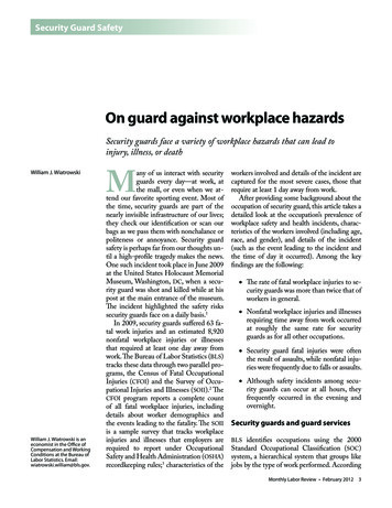 On Guard Against Workplace Hazards - Bureau Of Labor Statistics