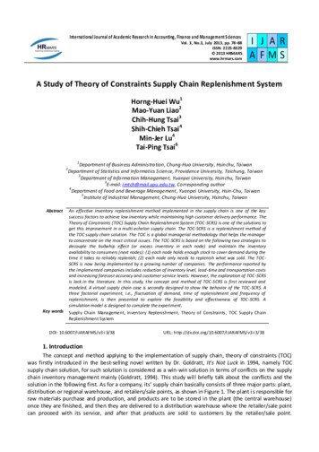 A Study Of Theory Of Constraints Supply Chain Replenishment System